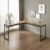 Mesa Em L Industrial Escrivaninha De Canto Nórdico Vintage Ferro e Madeira 150x74x45