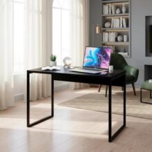 Mesa Escrivaninha Industrial Cabe Em Qualquer Lugar Preto 90 Cm Apartamento Escritório Preto Bee Concept Home