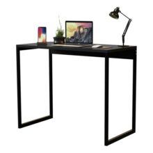Mesa Industrial Cabe Em Qualquer Lugar Preto 90 Cm Apartamento Escritório Preto Moffer