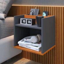 Mesinha  Cabeceira Cama Box C/ Prateleira Suspensa Compacta