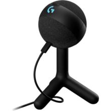 Microfone Condensador Gamer Logitech G Yeti Orb com RGB LIGHTSYNC, Captação Cardioide, Conexão USB Plug and Play para Gravação de Conteúdo e Streaming em PC e Mac – Preto
