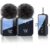 Microfone de lapela sem fio 3 em 1, compatível com iPhone/telefones/câmeras Android, alcance de transmissão de 25 m, duração da bateria de 18 horas, adequado para entrevistas, vlog, YouTube e TikTok