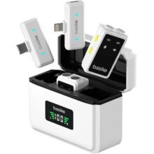 Microfone De Lapela Sem Fio Basike Branco