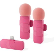 Microfone De Lapela Sem Fio Boya By-v2 (Rosa)