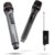 Microfone Sem Fio Duplo UHF, Microfone Karaoke, Microfone Dinamico, Microfone de Mão Profissional para Festas, Eventos, Aulas, Palestras, Lgreja, Desempenho, Entretenimento Familiar, MAC002