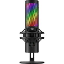 Microfone USB HyperX QuadCast 2 S – com Iluminação RGB, Ideal para Streaming e Podcast, com Controles Integrados, Iluminação LED, Suporte Antichoque Removível, Preto (9A273AA)