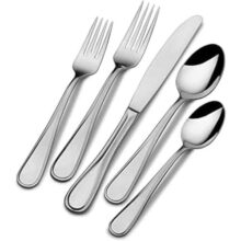 Mikasa Bravo Conjunto de talheres de aço inoxidável 65 peças, serviço para 12