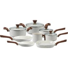 Mimo Style, Conjunto de 8 Panelas Pratic Cook Marmol Compatível com Fogão por Indução