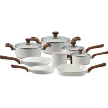 Mimo Style, Conjunto de 8 Panelas Pratic Cook Marmol Compatível com Fogão por Indução