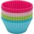 Mimo Style Jogo de Formas de Silicone Flexíveis e Antiaderente para Muffins e CupCakes Redondo com 12 Peças Multicolor – Material de Qualidade Prática
