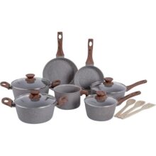 Mimo Style, Jogo de Panelas Cerâmica 10 Peças Indução Style Cook Grafite Bambu