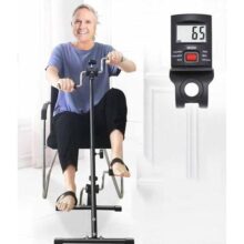 Mini Bicicleta Ergométrica com Monitor, Pedal Exercitador para Idosos – Treino Seguro para Pernas, Braços e Joelhos em Casa, Altura Ajustável, Ideal para Fitness de Idosos e Reabilitação em Domicílio