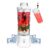 Mini Liquidificador Portatil Cinza Com Copo 600ml Sem Fio Recarregável 12 Laminnas Com Copo Shake