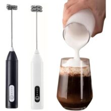 Mini Mixer Portátil USB – Misturador de Bebidas e Espumador de Leite para Café e Cozinha