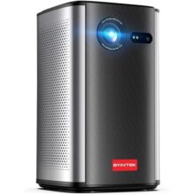 Mini Projetor Portátil BYINTEK P70 Android 9.0 WiFi Full HD DLP Suporte 4K Corpo Metálico Suporte 3D com Bolsa de Transporte e Tripé