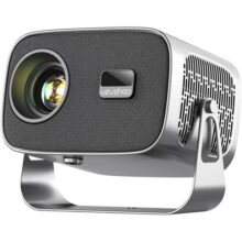 Mini projetor VEVSHAO A12 4K 1080p portátil Full HD, Foco Automático, Android 11.0, Proteção Ocular com Rotação de 360°, Correção Eletrônica de Distorção Trapezoidal
