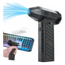 Mini Soprador Ventilador De Ar Turbo Jato 130000 Rpm Sem Fio + 3 Potências Aspirador Bateria 3000mah Portátil Vento Forte Portátil Recarregavel Cor Pr