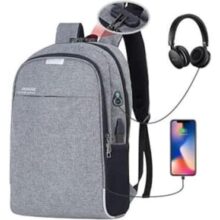 Mochila Antifurto Com Cadeado Integrado, Porta Usb E Saída Para Fone – Ideal Para Notebook, Trabalho, Viagens E Faculdade – Resistente À Água C