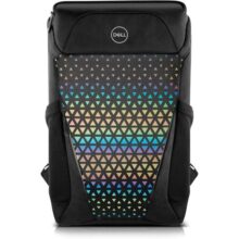 Mochila Dell Gaming 140T, Compatível com notebooks de até 17″, Resistente à água, Painel frontal reflexivo, Vários compartimentos, Parte traseira em malha respirável, Preto