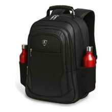 Mochila Masculina Grande Notebook Impermeável Reforçada Preto Liso