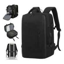 Mochila Viagem Feminina Masculina Para Notebook Executiva Preto