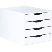 Módulo Easy Box 4 Gavetas, Mdf Branco – Souza & Cia (Ref: 3336)