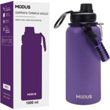 MODUS Garrafa Térmica Esportiva De Aço Inoxidável Com Isolamento A Vácuo De 1000ML (Roxo)