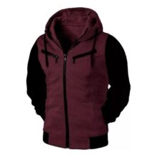 Moletom Blusa De Frio Jaqueta De Zíper Slim Casaco Com Capuz