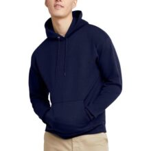 Moletom masculino Hanes Ecosmart de lã com capuz Azul marino XL