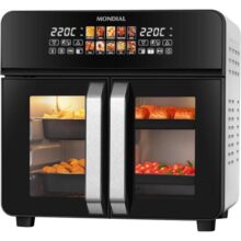 MONDIAL Air Fryer Forno 25L French Door, Preto/Inox, 2200W, 220V – AFDO-25L-FD