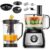 MONDIAL Multiprocessador Turbo Chef 9 em 1, Preto, 1000W, 110V – MPN-01-BF