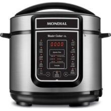 MONDIAL Panela de Pressão Digital, Master Cooker – 5L, 220V, Preto, 900W – PE-38