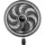 MONDIAL Ventilador de Parede 40cm Super Turbo 8 Pás, Preto/Prata, 140W, 110V – VTX-40P-8P