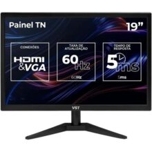 Monitor 19 Polegadas VST | 60Hz | HD | 5ms | HDMI/VGA | VST-VST19-BL01