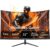 Monitor Curvo 32 Polegadas com 200Hz,1ms GTG,Curvatura R1500,Cores 100% sRGB,AMD FreeSync e NVIDIA G-SYNC,Alto-Falantes Integrados,VESA – Ideal para Entretenimento,Trabalho e Jogos Competitivos