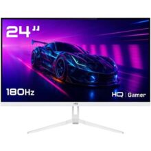 Monitor Gamer Branco 24″ 1ms, 180Hz, IPS, AMD FreeSync, Full HD, HDMI, DP, Frameless HQ Premium HQW24IP18