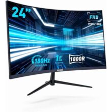 Monitor Gamer Curvo 24″ FHD 1080P – 180Hz, 1ms, Tela 1800R, Compatível com FreeSync e G-Sync, Alto-falantes Integrados, HDMI 2.0, DisplayPort 1.4, Filtro de Luz Azul, VESA