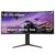 Monitor Gamer Curvo LG UltraGear LG 34″, UltraWide, 160Hz, WQHD, 1ms, DisplayPort e HDMI, AMD FreeSync Premium, HDR10, 99% sRGB – 34GP63A-B