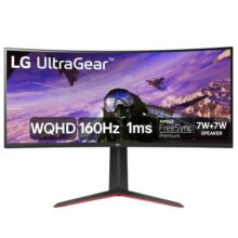 Monitor Gamer Curvo LG UltraGear LG 34″ UltraWide 160Hz WQHD 1ms DisplayPort e HDMI AMD FreeSync Premium HDR10 99% sRGB – 34GP63A-B