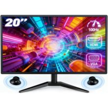 Monitor Gamer LCD 20 Polegadas pc,1600×900 HD,Alto-falantes Integrados,100Hz,Tempo de Resposta 1ms,250cd/m²,72% NTSC,1000:1,HDMI/VGA/AUIDO/DC,Bivolt