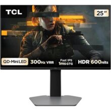 Monitor Gamer TCL 25 Polegadas QLED Mini LED Full HD G64 300Hz 1ms