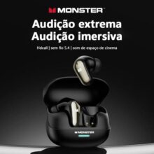 Monster mqt52 sem fio bluetooth 5.4 fones de ouvido longa vida útil da bateria jogos modo duplo alta fidelidade som estéreo com microfone