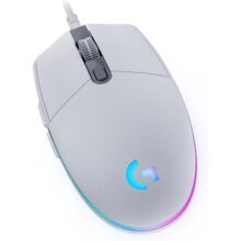 Mouse Gamer Logitech G203 LIGHTSYNC RGB, Efeito de Ondas de Cores, 6 Botões Programáveis e Até 8.000 DPI – Branco