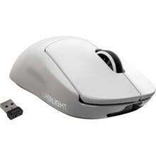 Mouse Gamer Sem Fio Logitech G PRO X SUPERLIGHT com Tecnologia LIGHTSPEED, Ultraleve 63g, 5 Botões Programáveis, Sensor HERO 25K e Bateria Recarregável – Compatível com POWERPLAY – Branco