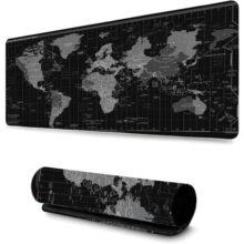 Mouse Pad Gamer Profissional Grande Confortavél Anti Derrapante 90×40 – Mapa Mundi Preto