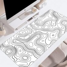 Mouse pad grande para teclado e mouse com base de borracha antiderrapante