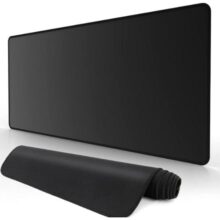 Mouse Pad Preto Extra Grande de Tecido com Base Antiderrapante