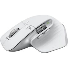 Mouse sem fio Logitech MX Master 3S com Sensor Darkfield para Uso em Qualquer Superfície, Design Ergonômico, Clique Silencioso, Conexão USB ou Bluetooth – Cinza Claro