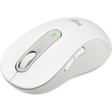 Mouse Sem Fio Logitech Signature M650 L com Design de Tamanho Padrão, Clique Silencioso, Botões Laterais Personalizáveis, Conexão USB e Bluetooth – Branco