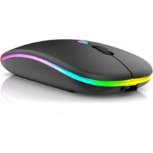 Mouse Sem Fio Recarregável Wireless Bluetooth Optico Led Rgb